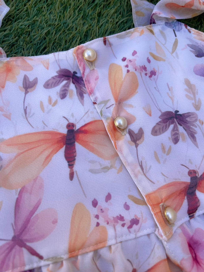 Vestido Borboletas com Amarração