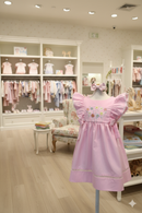 Vestido Bordado Rosa