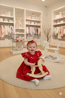 Vestido Premium Bordado  – Vermelho