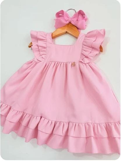Vestido Luxo Rosa Bebê