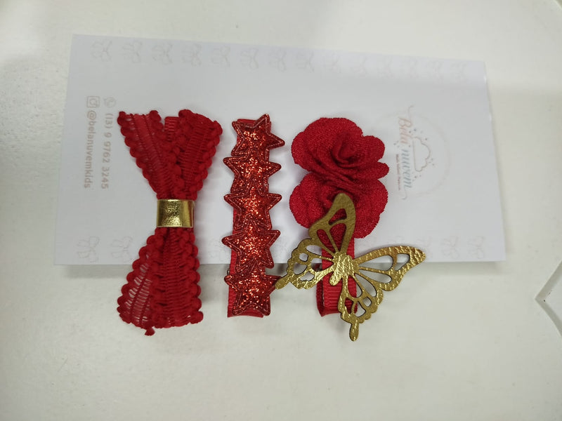 🎀 Kit Laços Encanto Dourado