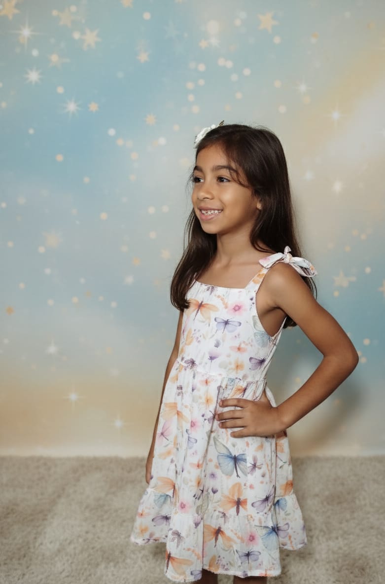 Vestido Borboletas com Amarração